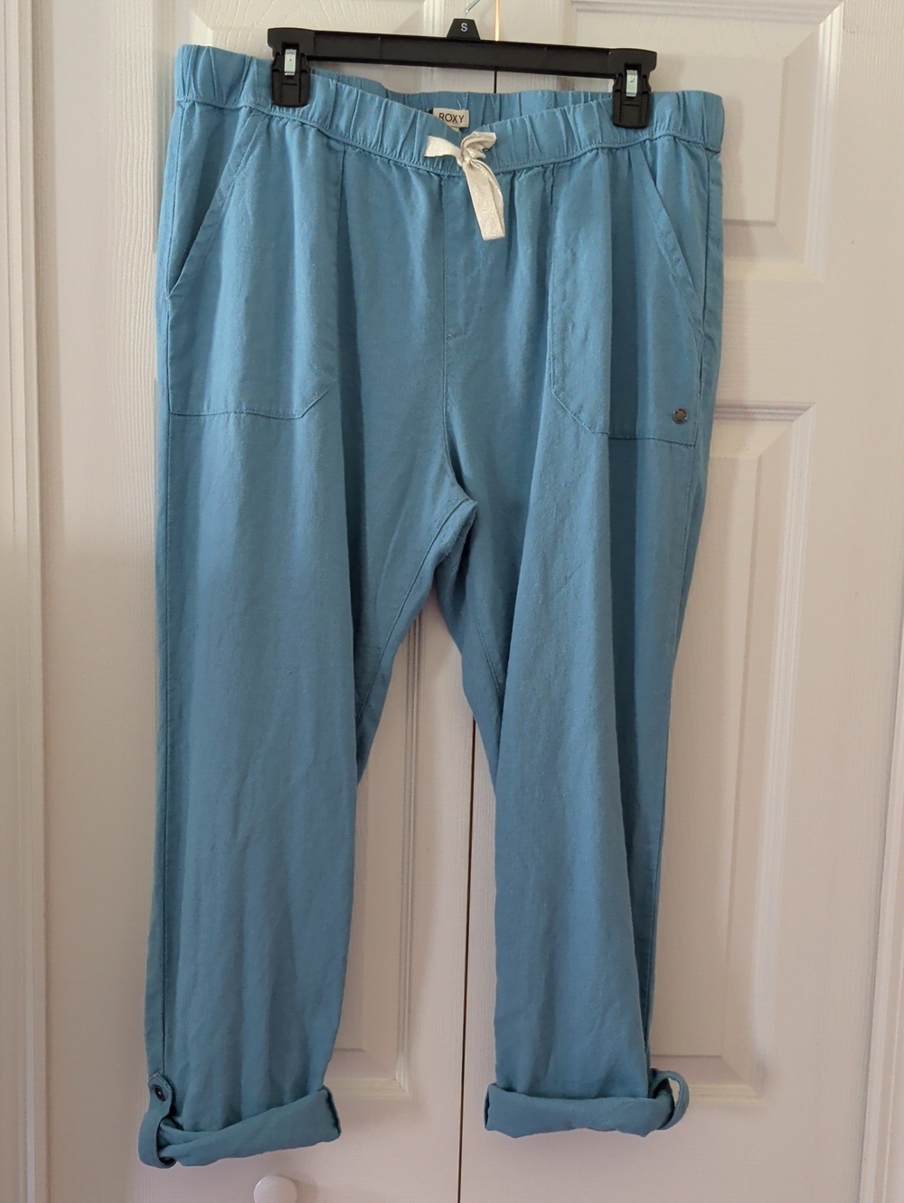 Roxy Women's Sky Blue Drawstring Joggers